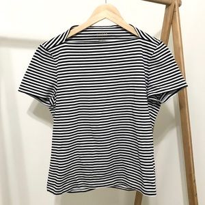 Kate Spade Broome Street stripe, boat neck t-shirt